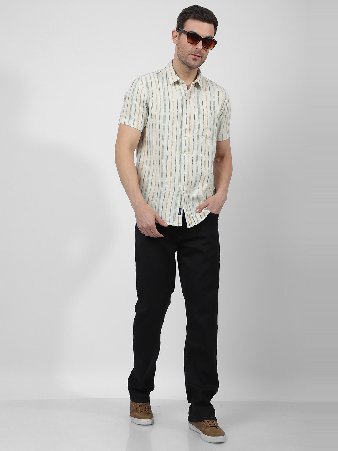 Numero Uno Men Faded Black Jeans